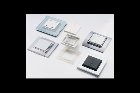 The Easyfit switch insert fits snugly into a wide range of frames